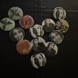 Buttons Collection with Black and White Designs
